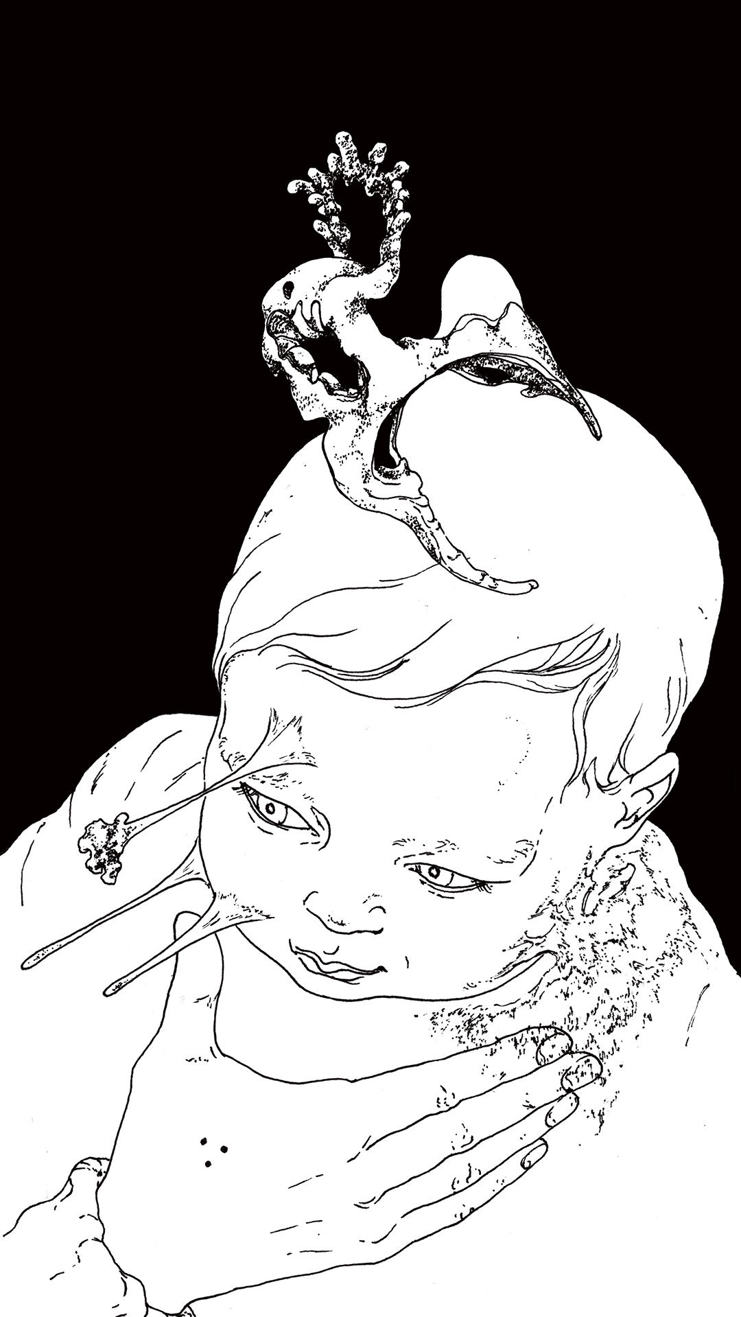 a page from FANA, original comic series, hand drawn illustration, ink on paper, 2d art, autobiography, FANA, rrfana, rr, Rita Rahimi, Ramin Rahimi,  کتاب مصور فنا ، ریتا رحیمی ، رامین رحیمی 
