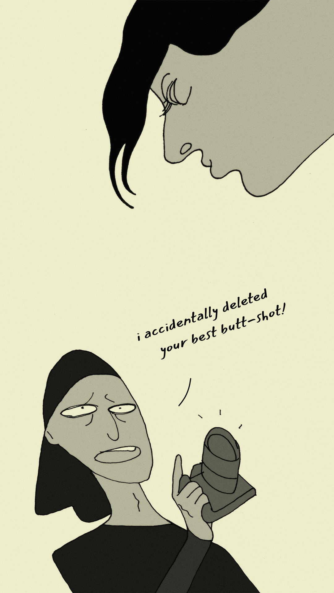 a page from FANA, original comic series, hand drawn illustration, ink on paper, 2d art, autobiography, FANA, rrfana, rr, Rita Rahimi, Ramin Rahimi,  کتاب مصور فنا ، ریتا رحیمی ، رامین رحیمی 
