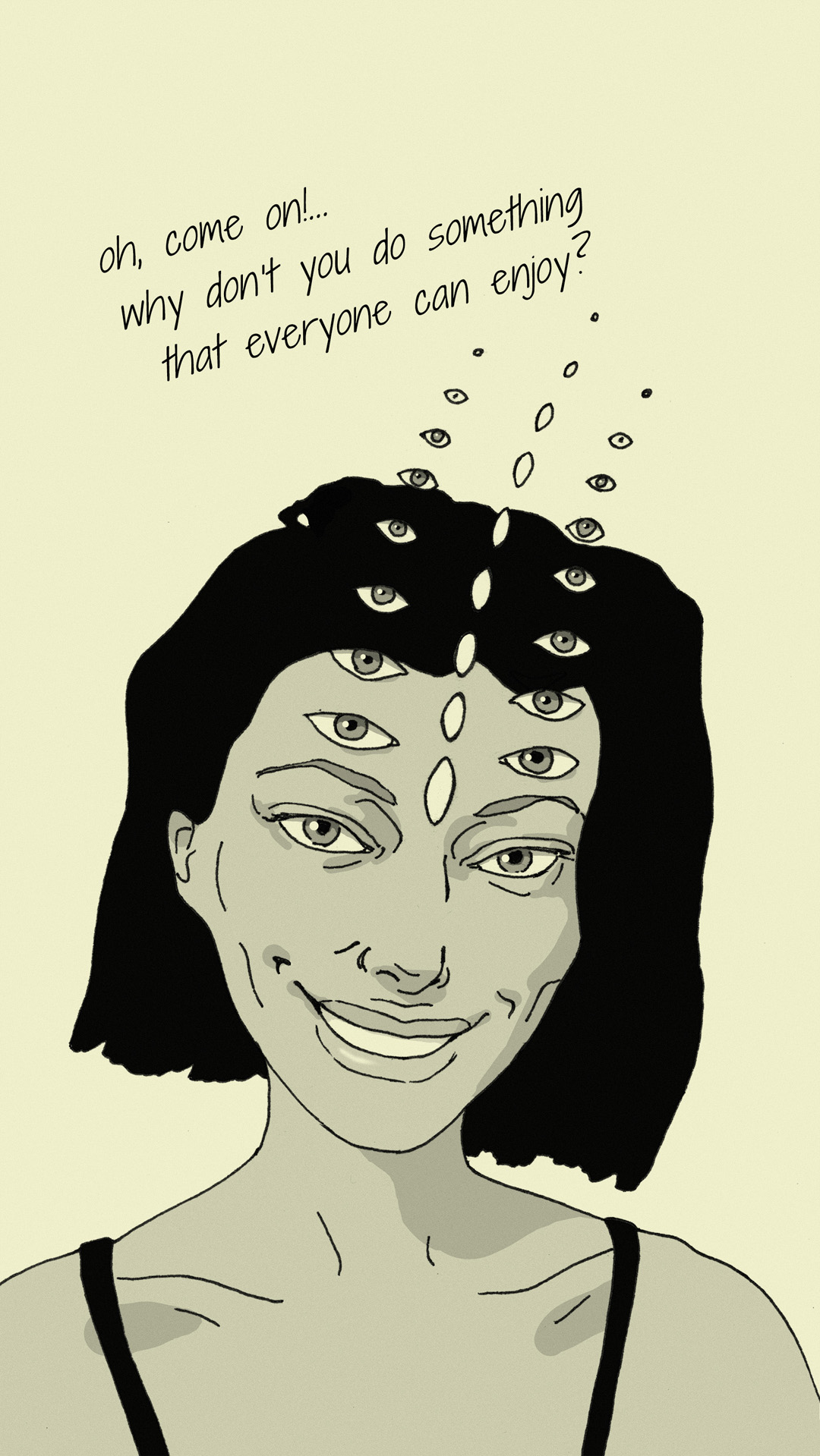 a page from FANA, original comic series, hand drawn illustration, ink on paper, 2d art, autobiography, FANA, rrfana, rr, Rita Rahimi, Ramin Rahimi,  کتاب مصور فنا ، ریتا رحیمی ، رامین رحیمی 
