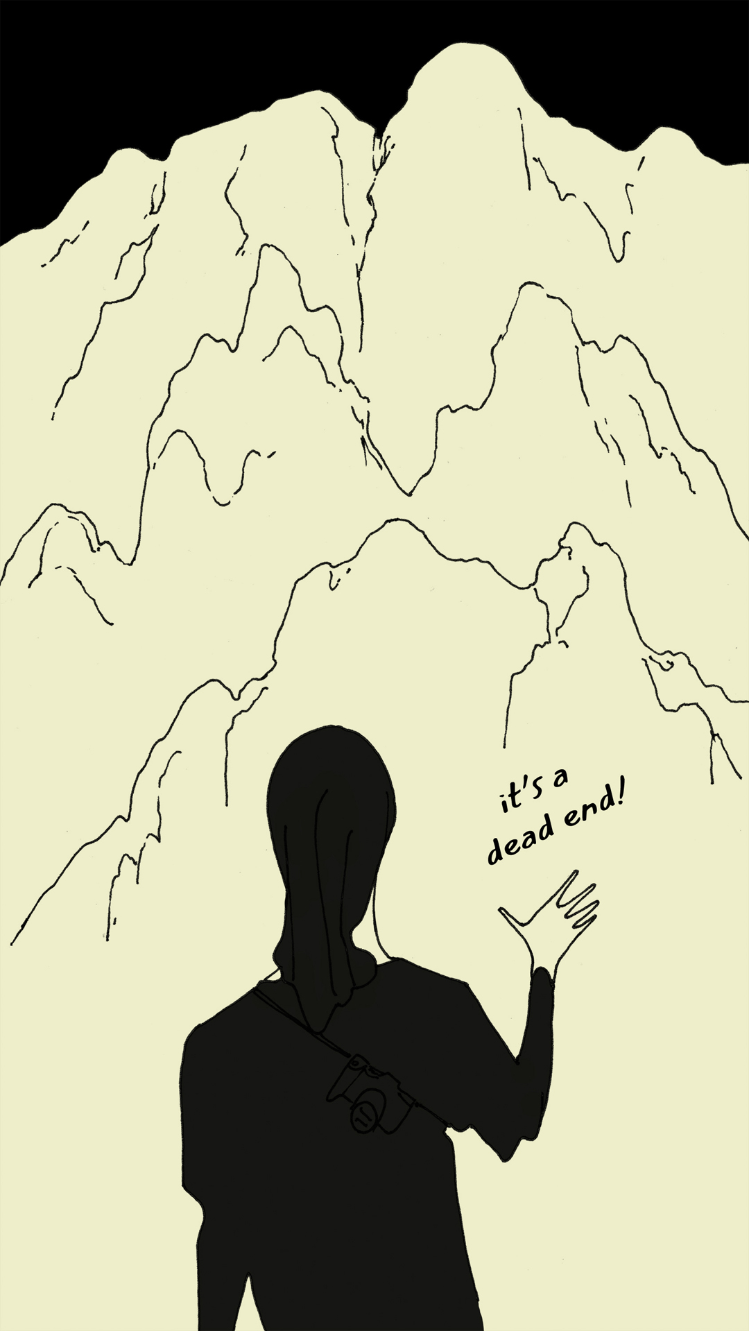 a page from FANA, original comic series, hand drawn illustration, ink on paper, 2d art, autobiography, FANA, rrfana, rr, Rita Rahimi, Ramin Rahimi,  کتاب مصور فنا ، ریتا رحیمی ، رامین رحیمی 
