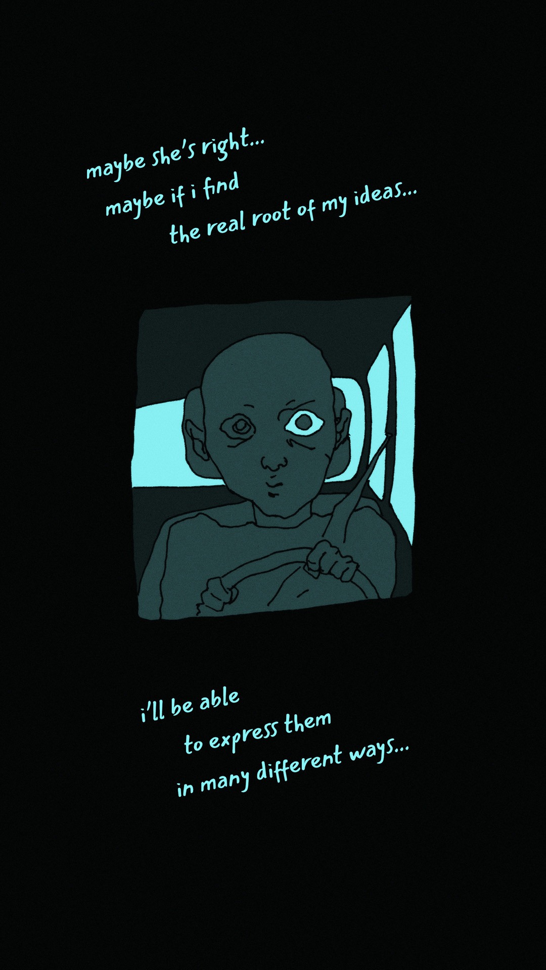 a page from FANA, original comic series, hand drawn illustration, ink on paper, 2d art, autobiography, FANA, rrfana, rr, Rita Rahimi, Ramin Rahimi,  کتاب مصور فنا ، ریتا رحیمی ، رامین رحیمی 
