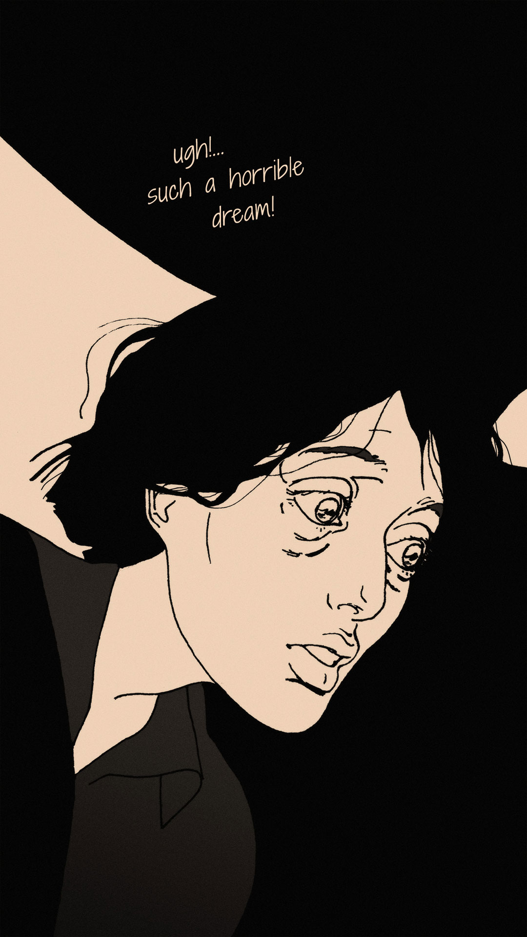 a page from FANA, original comic series, hand drawn illustration, ink on paper, 2d art, autobiography, FANA, rrfana, rr, Rita Rahimi, Ramin Rahimi,  کتاب مصور فنا ، ریتا رحیمی ، رامین رحیمی 
