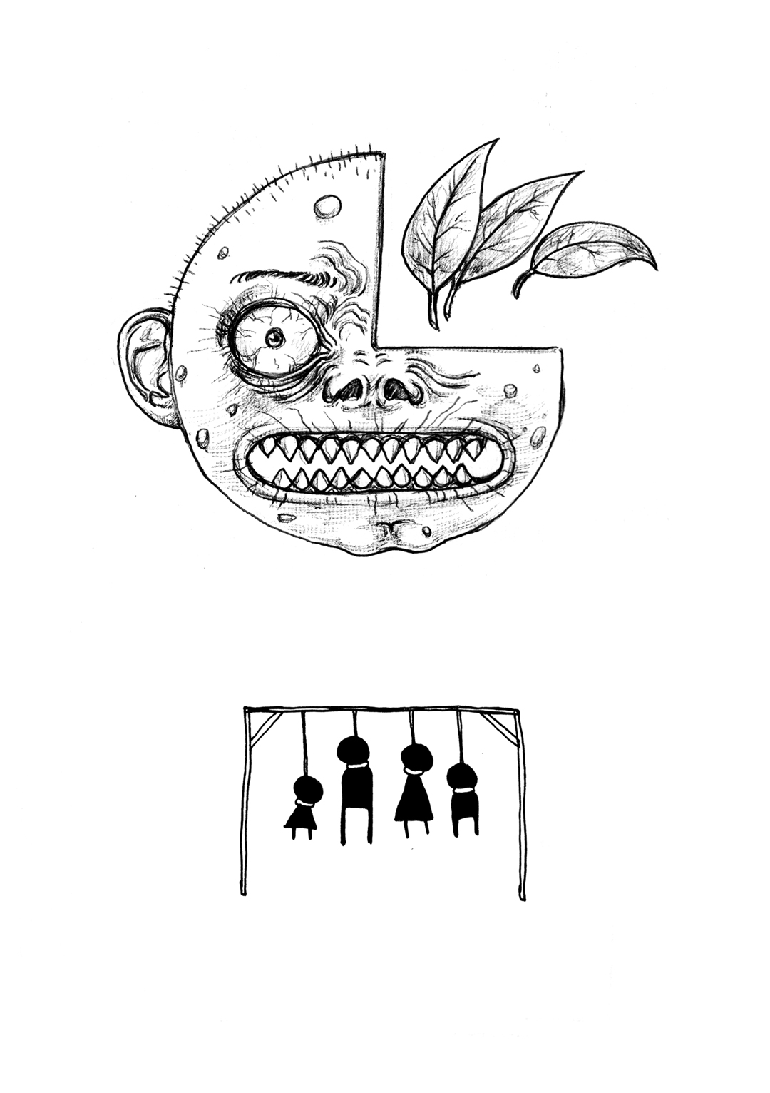 a page from GOON, original artist book, hand drawn illustration, ink on paper, 2d art, independent, FANA, rrfana, rr, Rita Rahimi , ریتا رحیمی ، Ramin Rahimi, کتاب مصور گون , رامین رحیمی