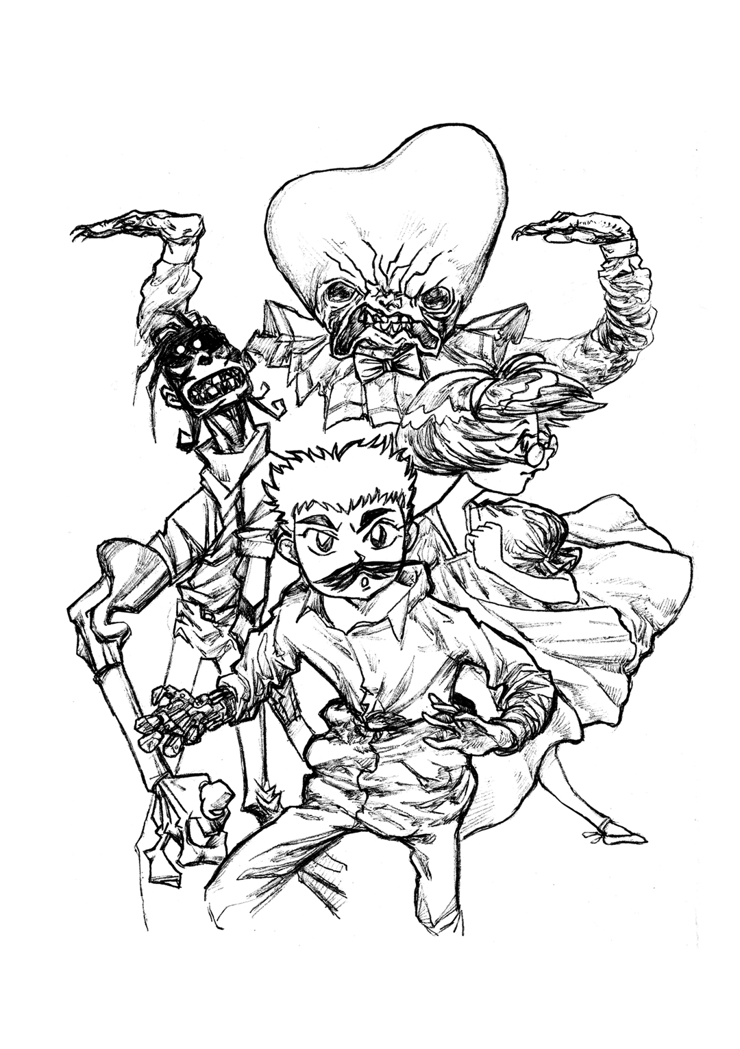 a page from GOON, original artist book, hand drawn illustration, ink on paper, 2d art, independent, FANA, rrfana, rr, Rita Rahimi , ریتا رحیمی ، Ramin Rahimi, کتاب مصور گون , رامین رحیمی