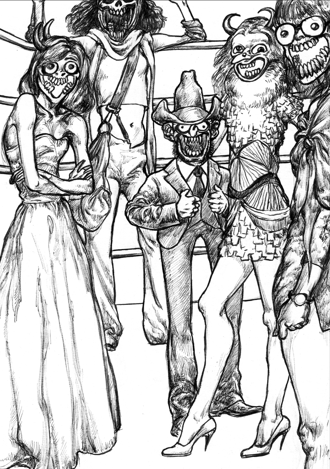 a page from GOON, original artist book, hand drawn illustration, ink on paper, 2d art, independent, FANA, rrfana, rr, Rita Rahimi , ریتا رحیمی ، Ramin Rahimi, کتاب مصور گون , رامین رحیمی