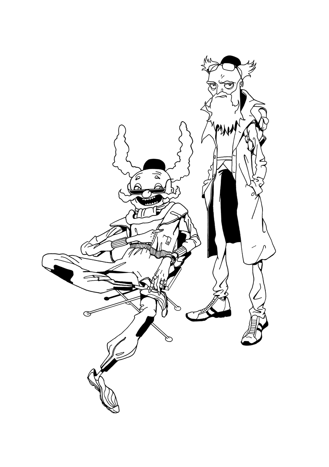 a page from GOON, original artist book, hand drawn illustration, ink on paper, 2d art, independent, FANA, rrfana, rr, Rita Rahimi , ریتا رحیمی ، Ramin Rahimi, کتاب مصور گون , رامین رحیمی