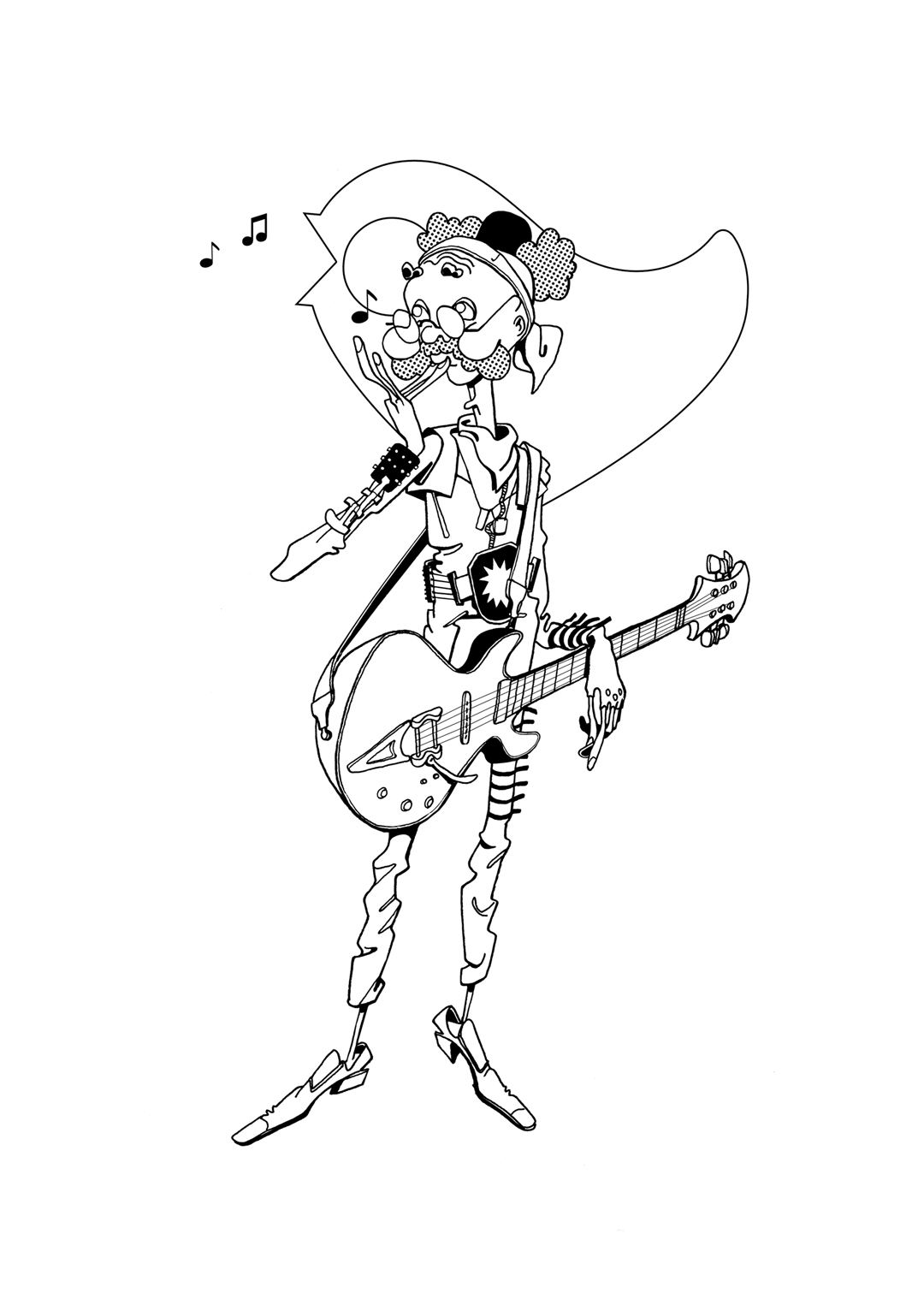 a page from GOON, original artist book, hand drawn illustration, ink on paper, 2d art, independent, FANA, rrfana, rr, Rita Rahimi , ریتا رحیمی ، Ramin Rahimi, کتاب مصور گون , رامین رحیمی