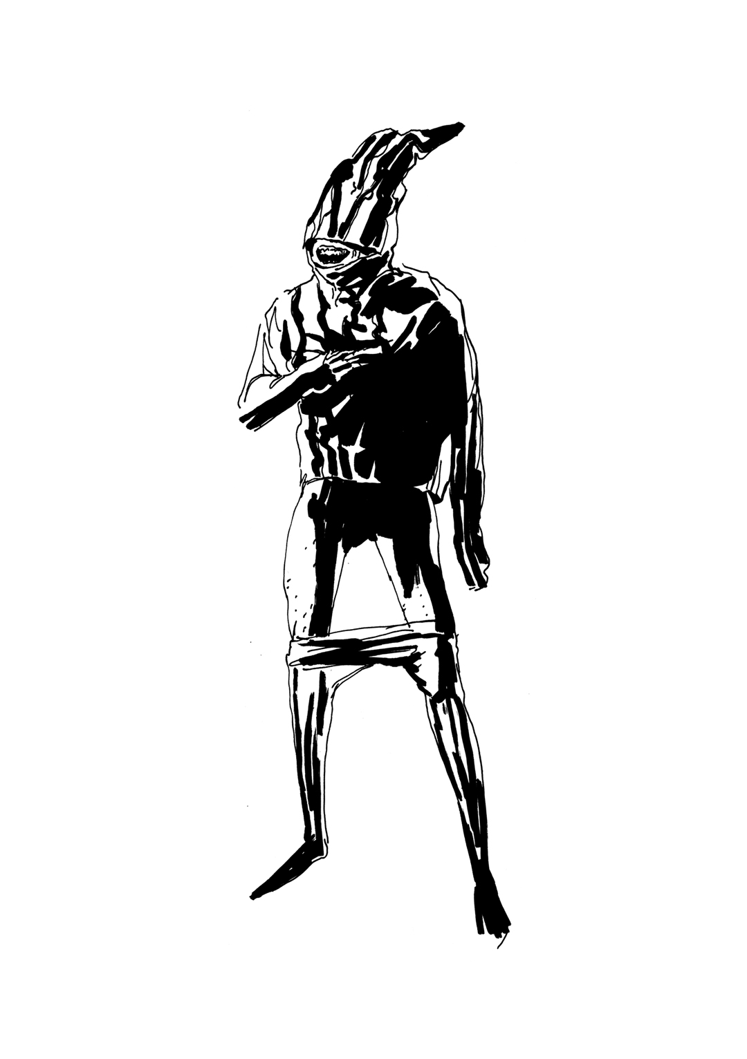 a page from GOON, original artist book, hand drawn illustration, ink on paper, 2d art, independent, FANA, rrfana, rr, Rita Rahimi , ریتا رحیمی ، Ramin Rahimi, کتاب مصور گون , رامین رحیمی