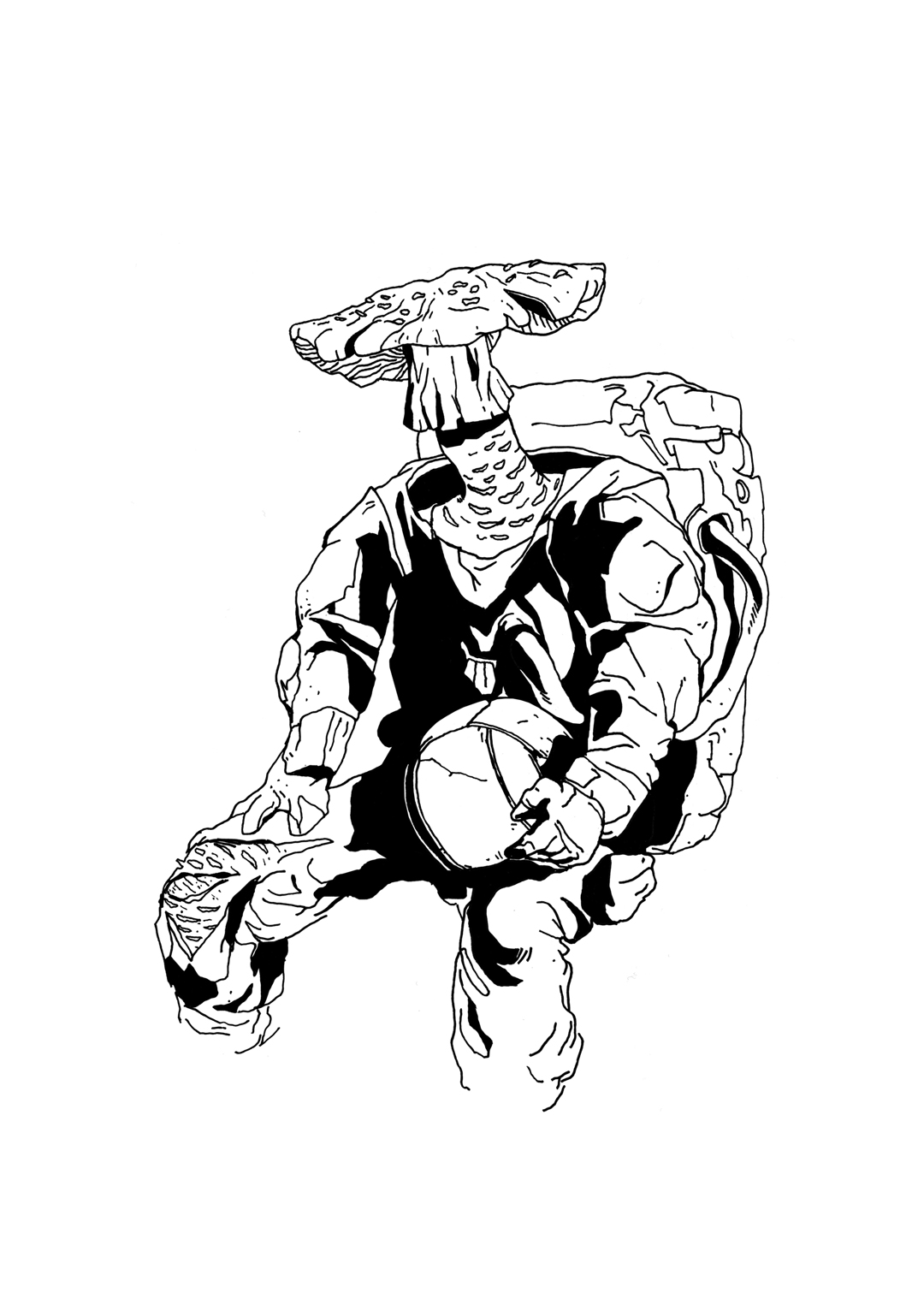 a page from GOON, original artist book, hand drawn illustration, ink on paper, 2d art, independent, FANA, rrfana, rr, Rita Rahimi , ریتا رحیمی ، Ramin Rahimi, کتاب مصور گون , رامین رحیمی