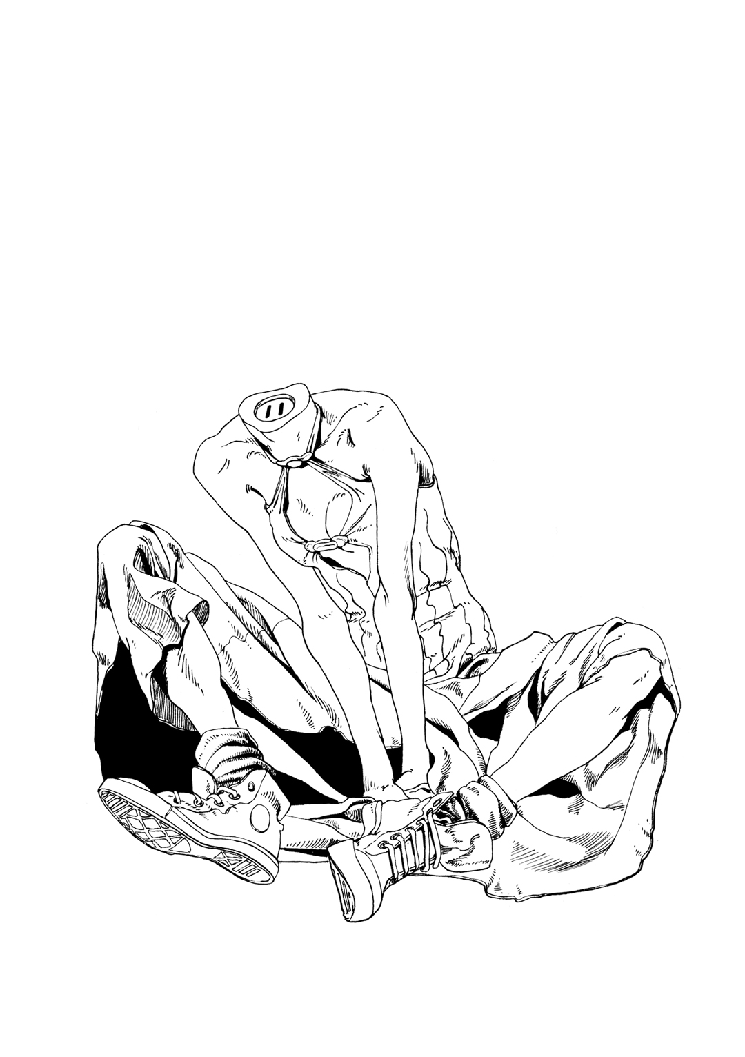 a page from GOON, original artist book, hand drawn illustration, ink on paper, 2d art, independent, FANA, rrfana, rr, Rita Rahimi , ریتا رحیمی ، Ramin Rahimi, کتاب مصور گون , رامین رحیمی