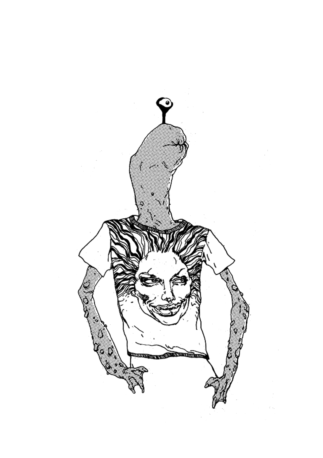 a page from GOON, original artist book, hand drawn illustration, ink on paper, 2d art, independent, FANA, rrfana, rr, Rita Rahimi , ریتا رحیمی ، Ramin Rahimi, کتاب مصور گون , رامین رحیمی